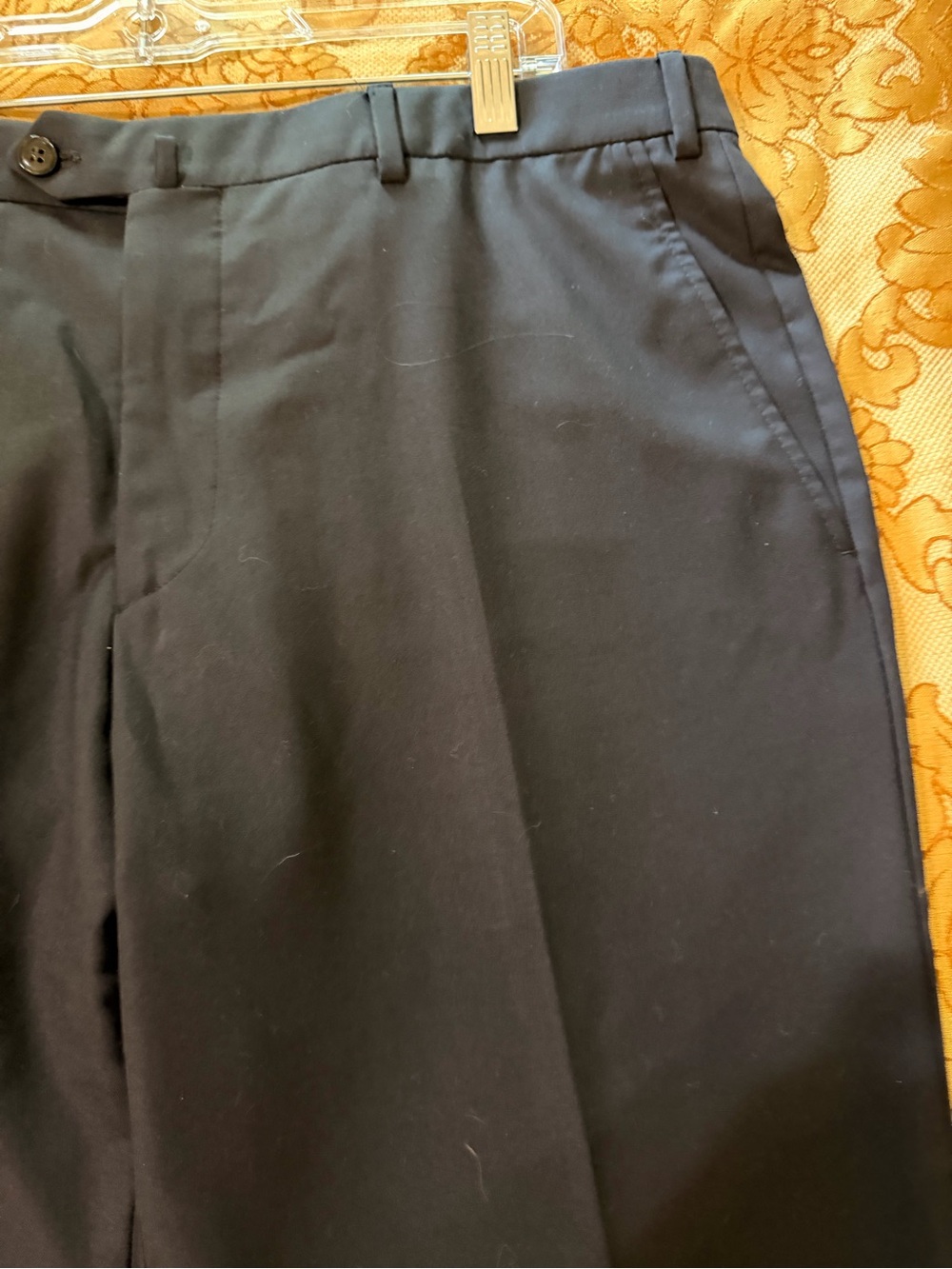 Georgie Armani Men's Classic Black Dress Pants, 100% Super Lana 180s, Sz 36 x 34 - Picture 5 of 16